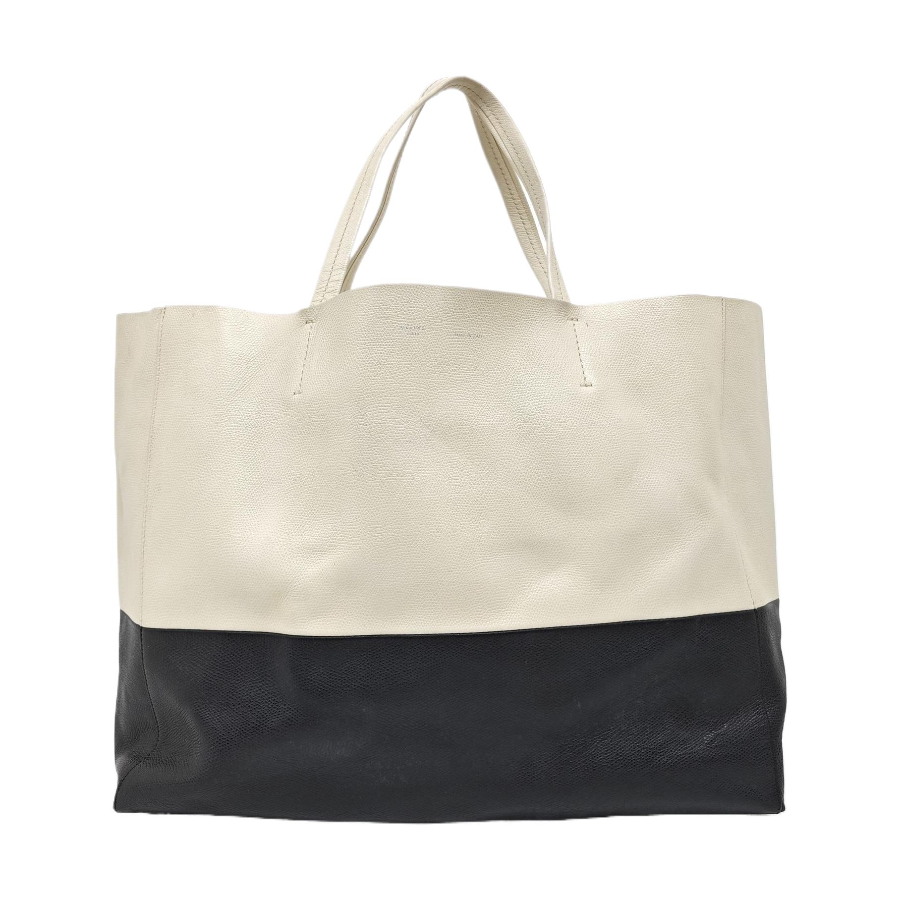 HORIZONTAL CABAS Calfskin White