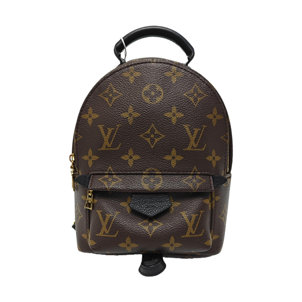 PALM SPRINGS Mini Monogram Coated Canvas Brown