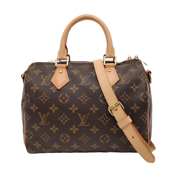 SPEEDY 25 Monogram Coated Canvas Brown
