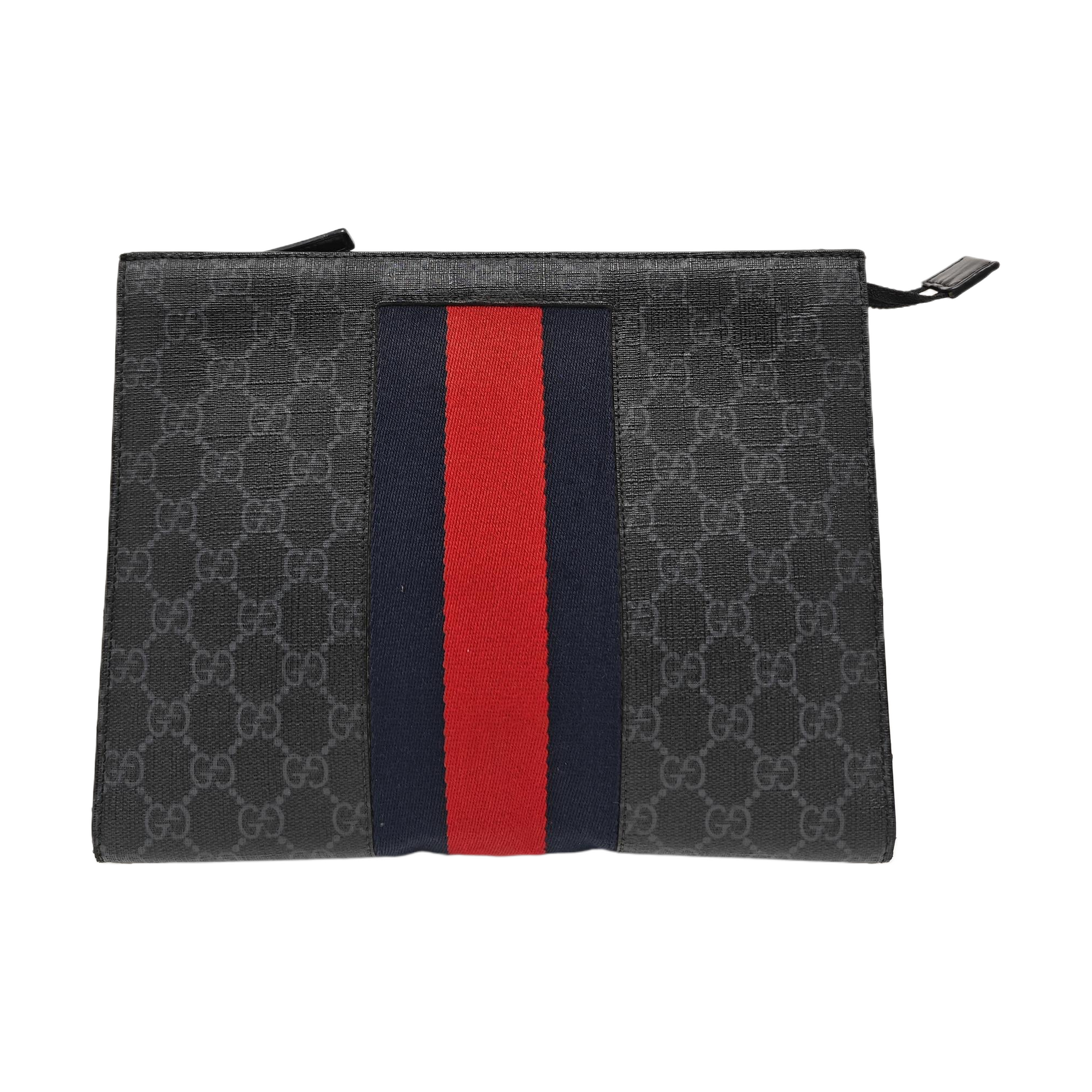 GG Supreme Monogram Coated Canvas Gray