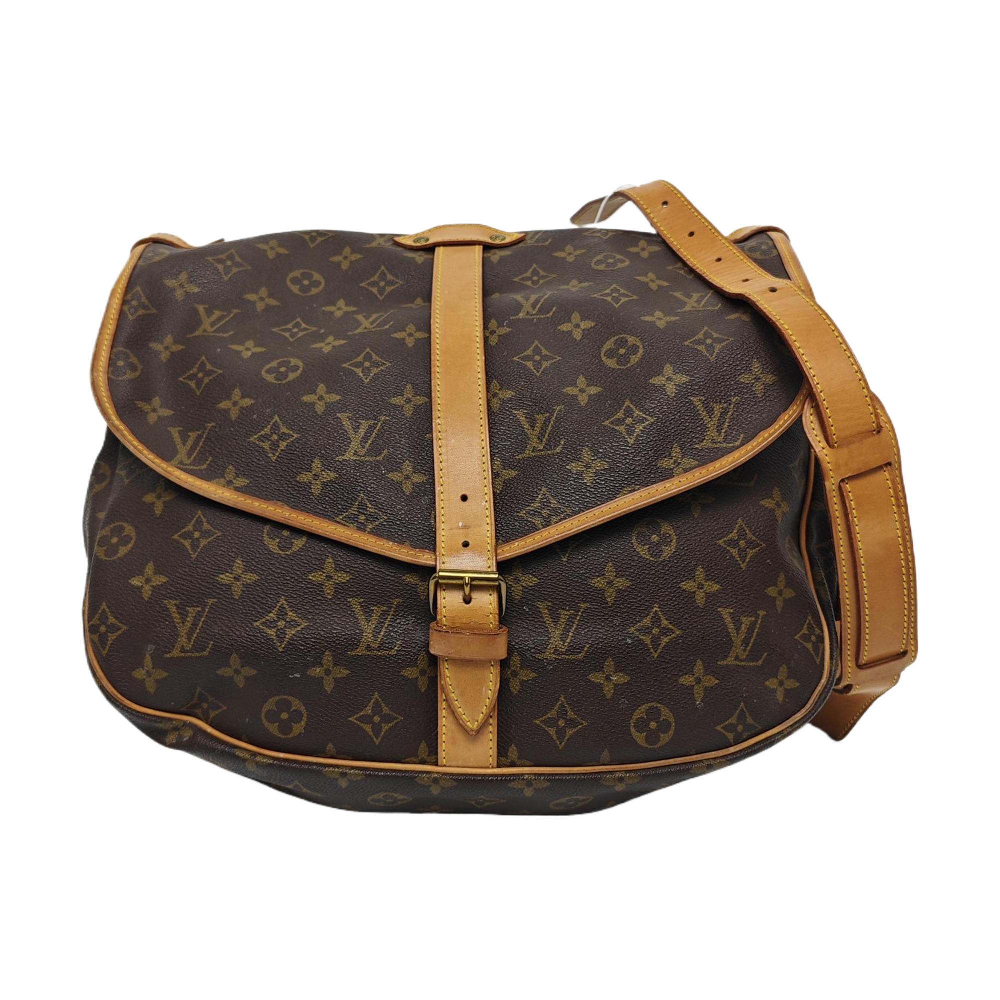 SAUMUR 35 Monogram Coated Canvas Brown