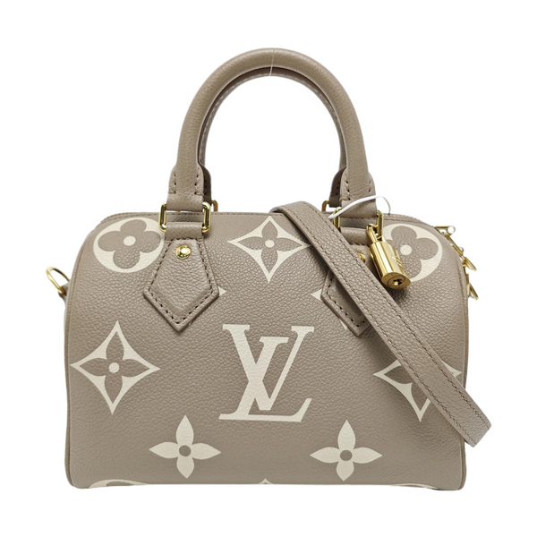 SPEEDY 20 Monogram Calfskin Gray