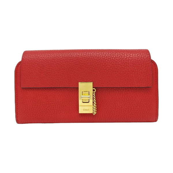 Elsie Calfskin Red Wallet