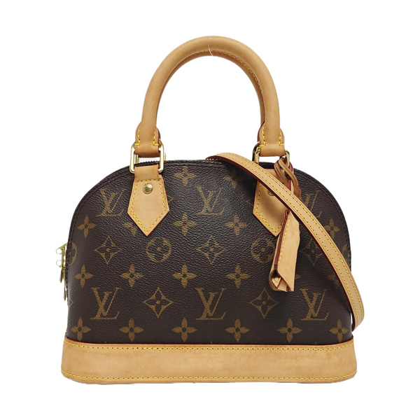 ALMA BB Monogram Coated Canvas Brown