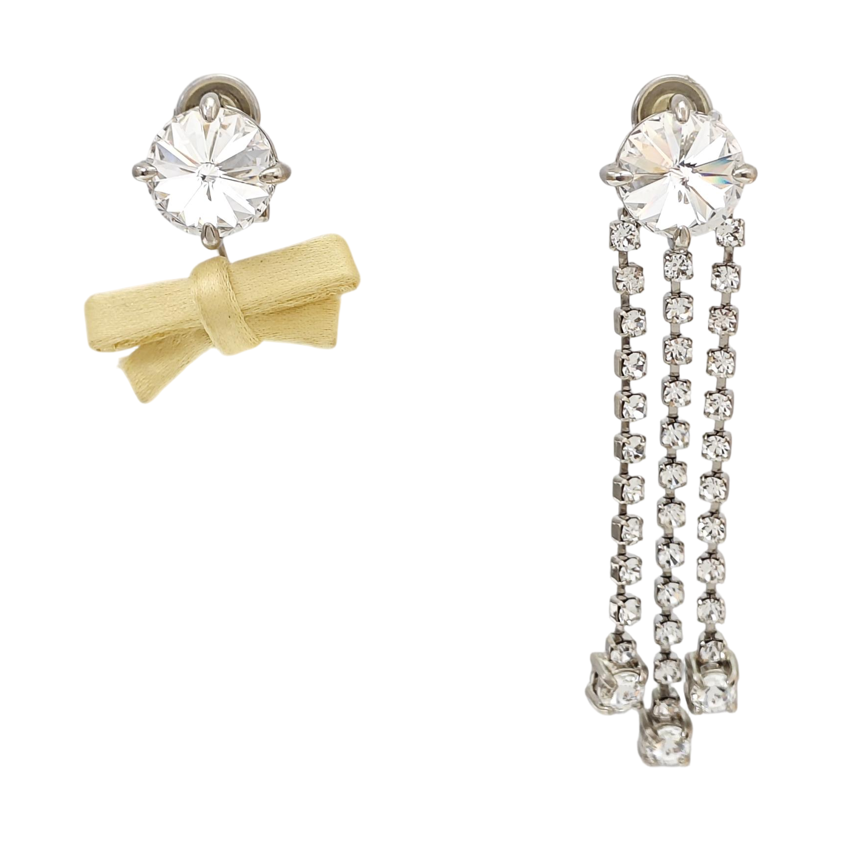 Metal Clear Clip On Earrings