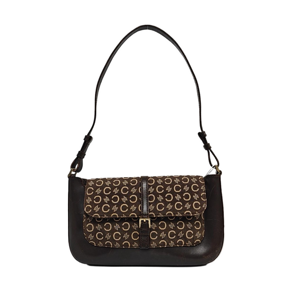 Fabric Shoulder Bag Brown