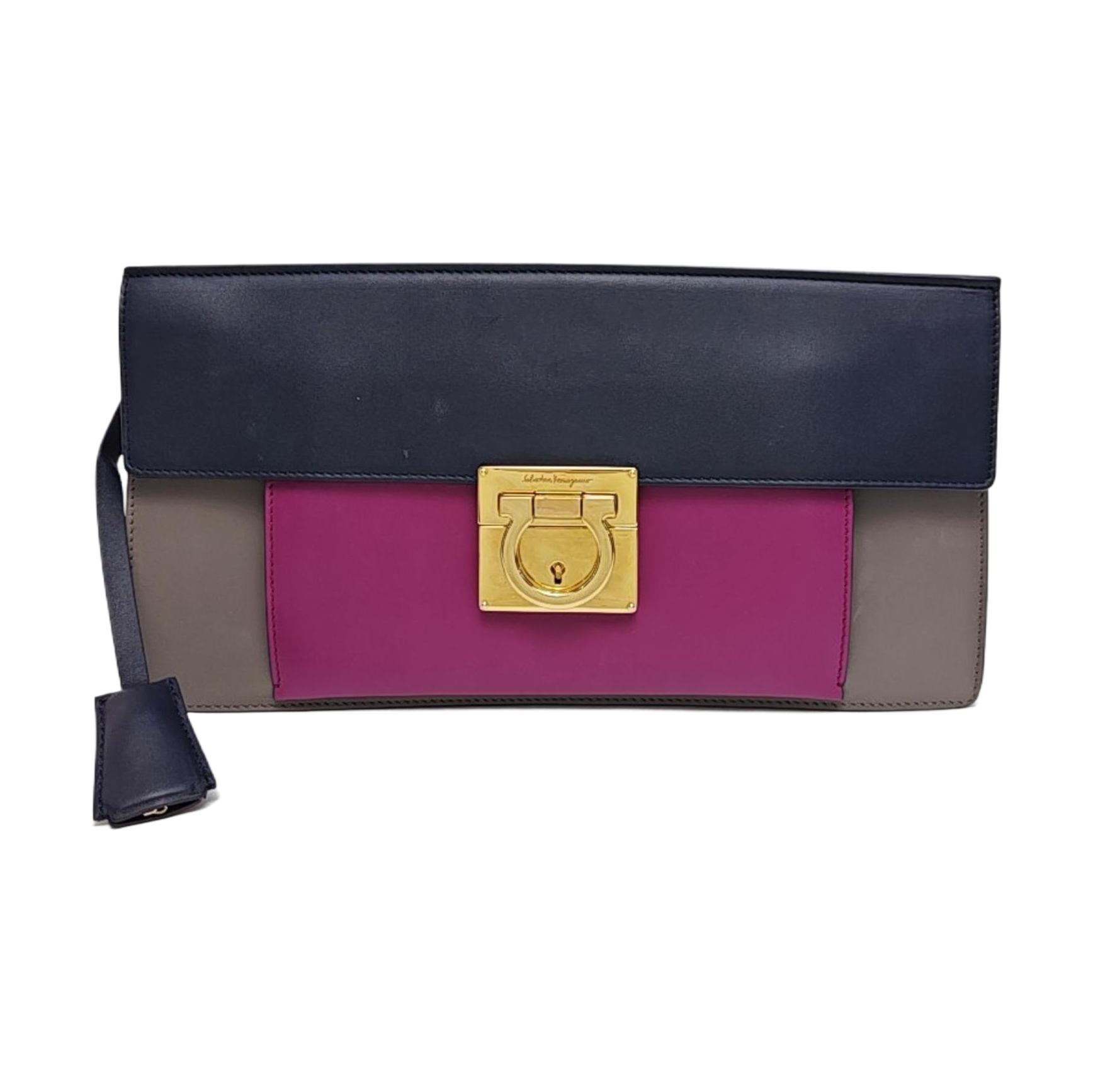 Calfskin Clutch Multicolor