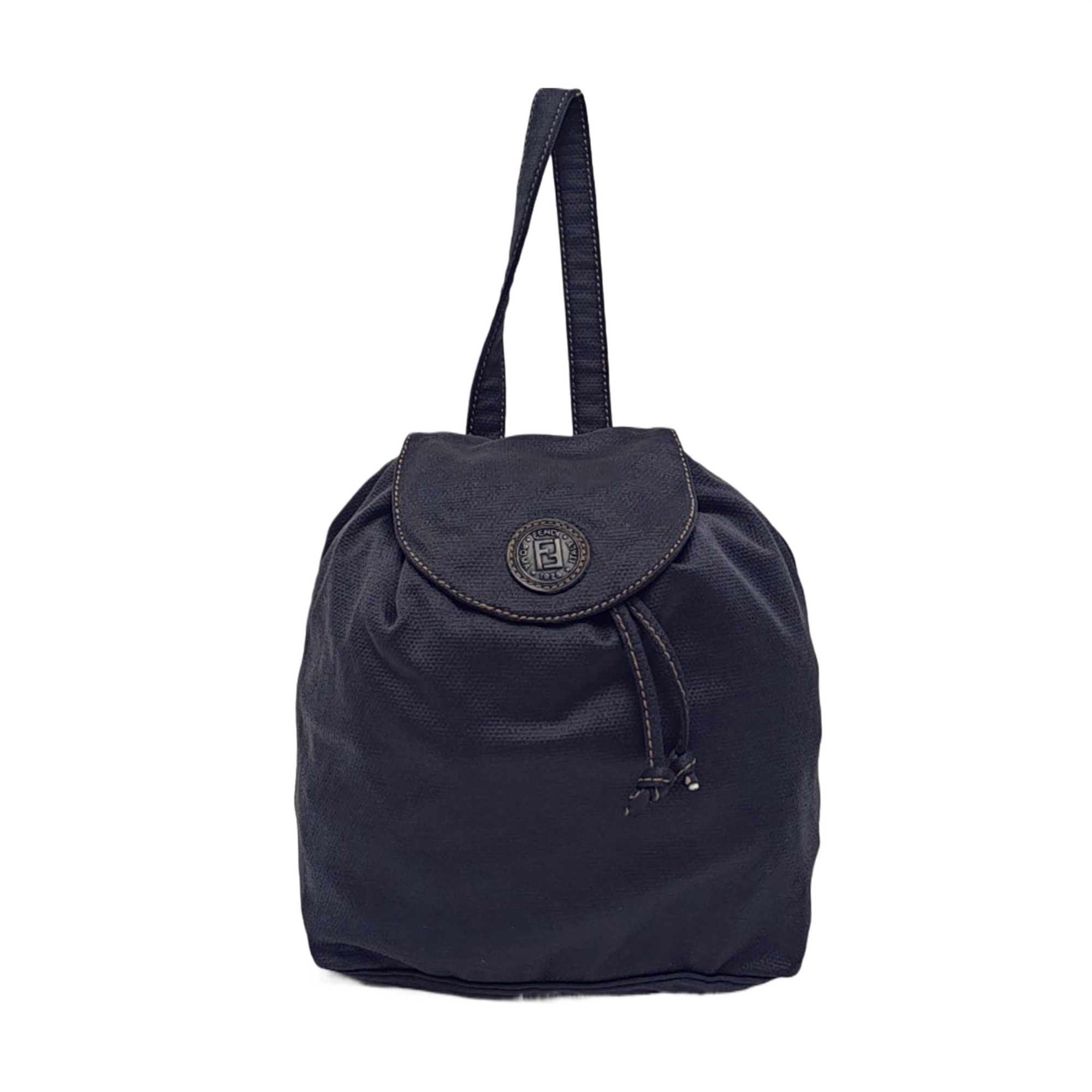 Fabric Top Handle Bag Blue