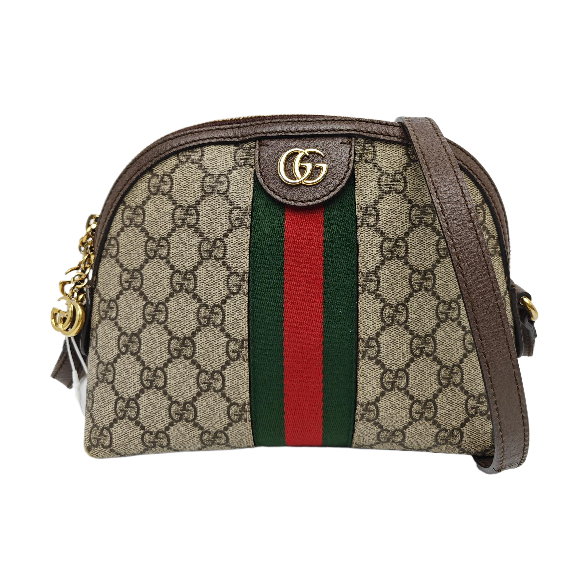 Ophidia Small Monogram Coated Canvas Beige