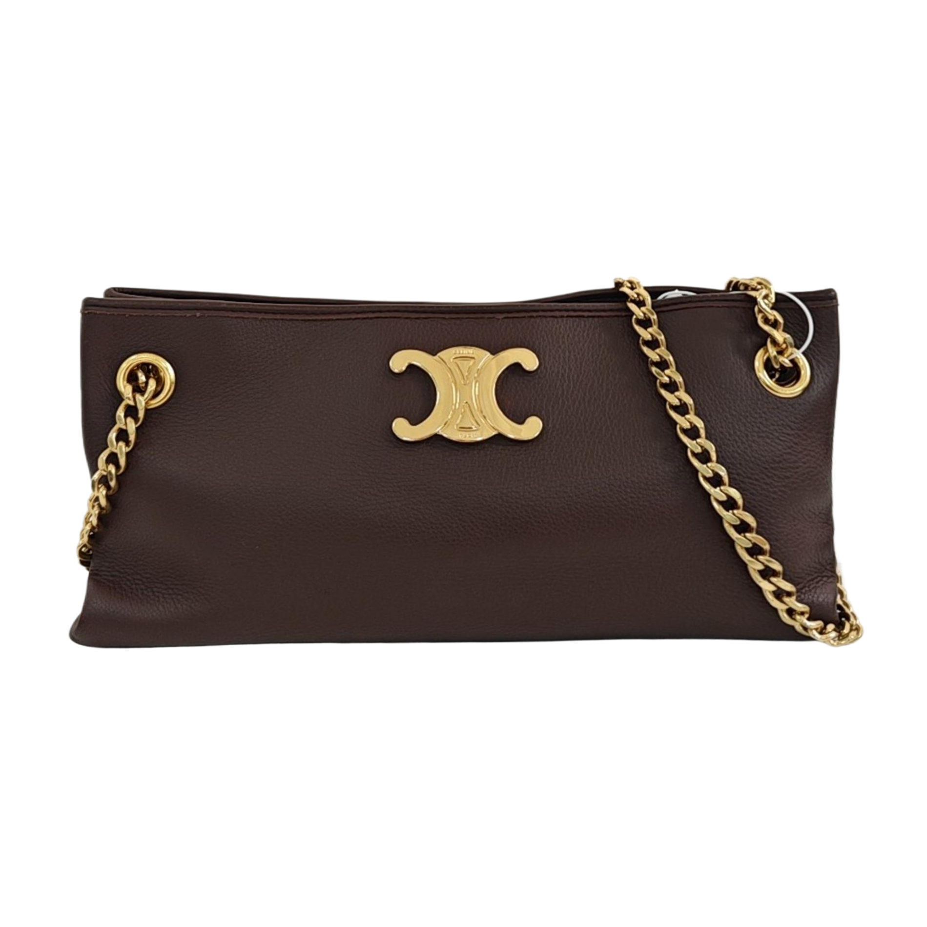 Calfskin Shoulder Bag Brown