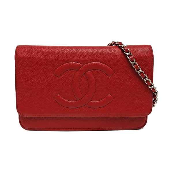 CC TIMELESS Grained Calfskin Red