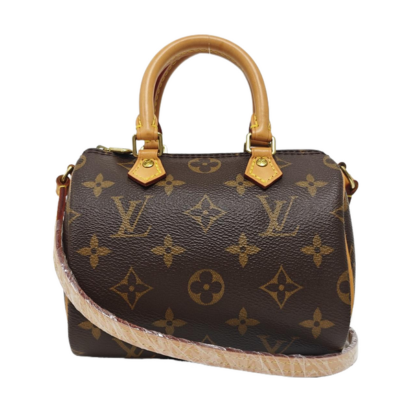 SPEEDY Nano Monogram Coated Canvas Brown