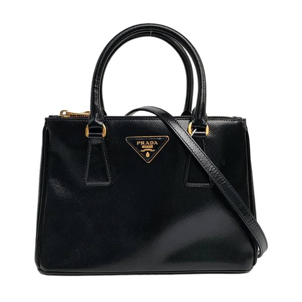 Galleria Small Saffiano Calfskin Black