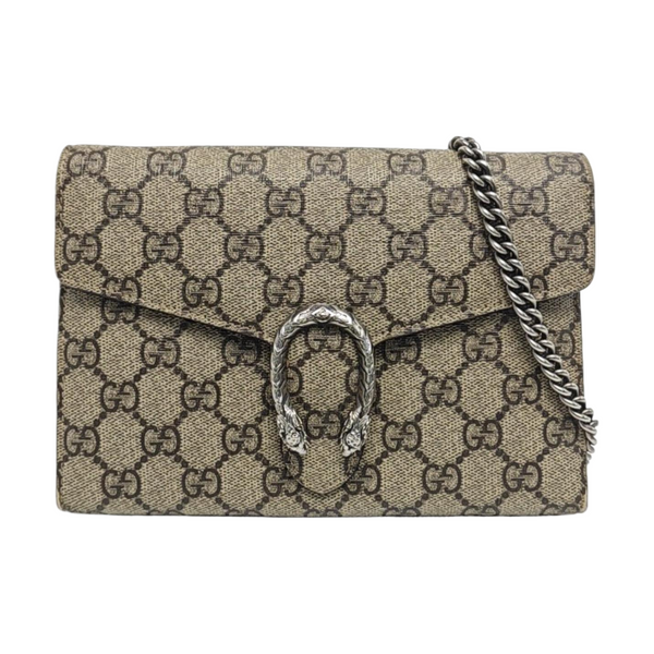 Dionysus Mini Monogram Coated Canvas Beige