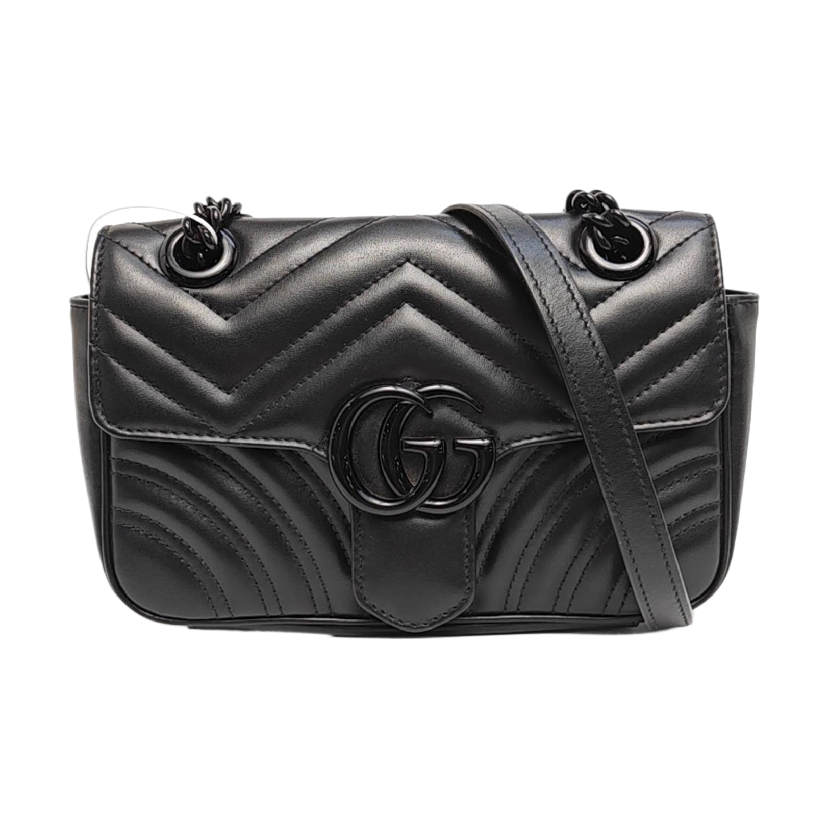 GG Marmont Small Quilted Calfskin Black