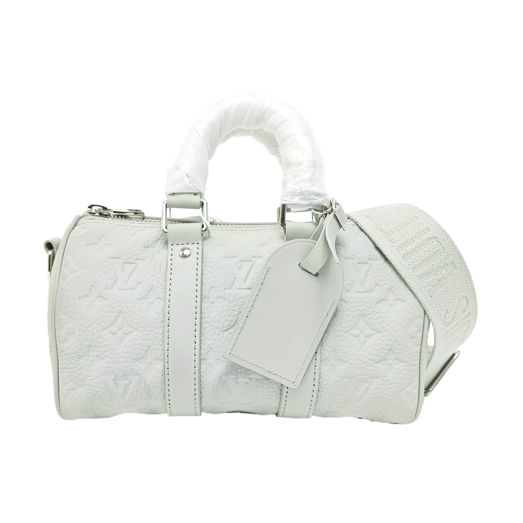 KEEPALL Monogram Calfskin Green
