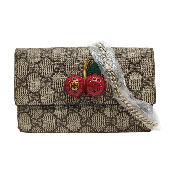 GG Supreme Mini Monogram Coated Canvas Beige