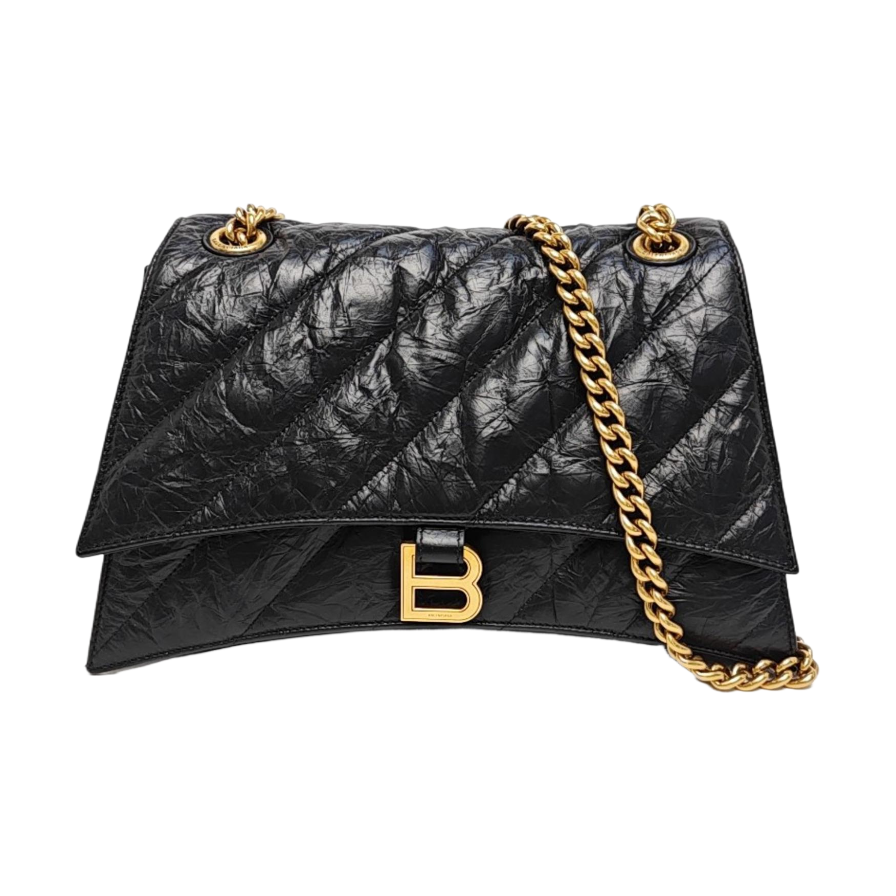 Crush Medium Quilted Calfskin Black