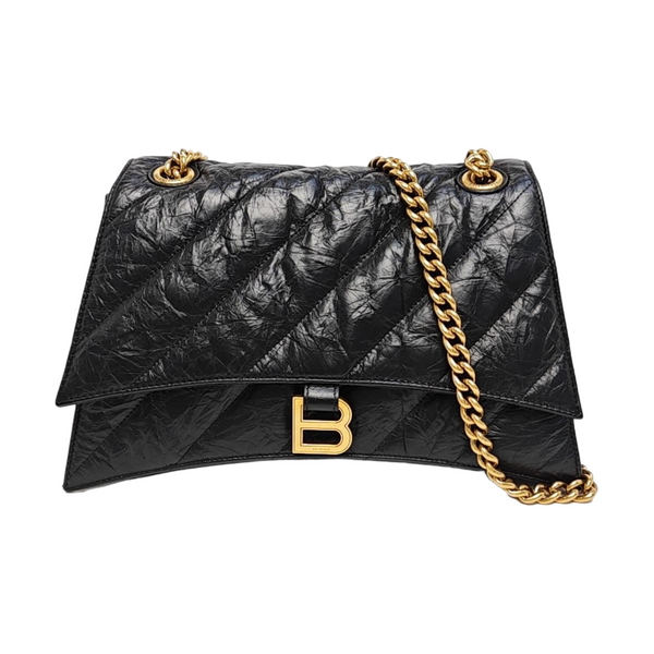 Crush Medium Quilted Calfskin Black
