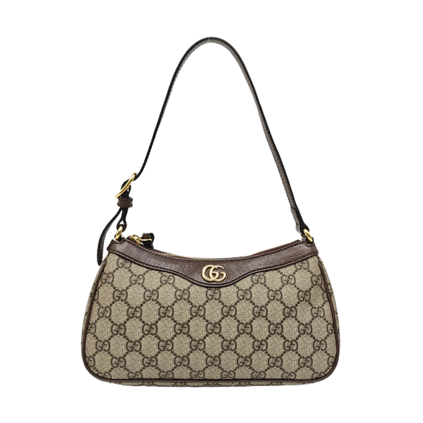 Ophidia Small Monogram Coated Canvas Brown