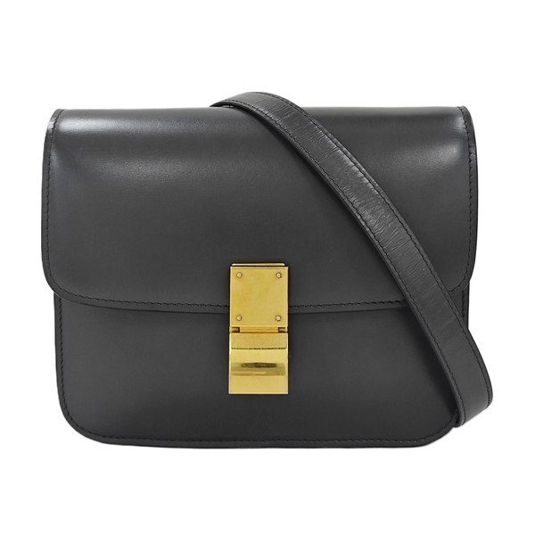 CLASSIC BOX Small Leather Gray