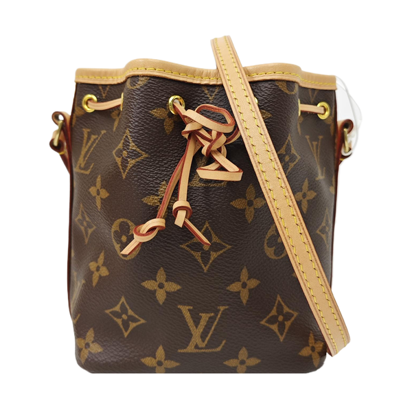 NÉONOÉ Nano Monogram Coated Canvas Brown