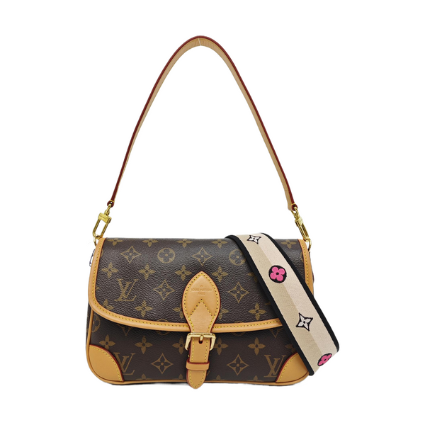 DIANE Monogram Coated Canvas Brown