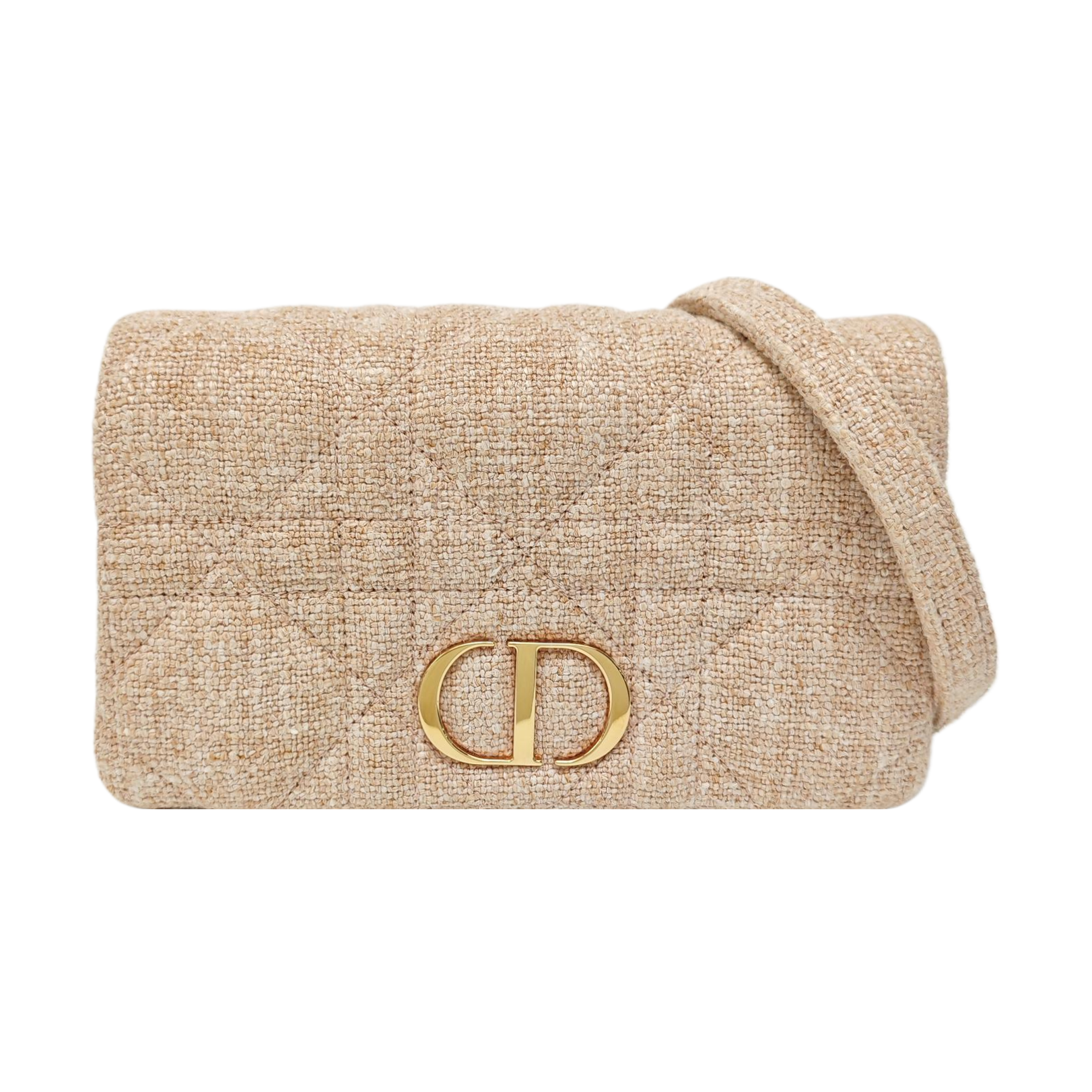 Dior Caro Small Cannage Fabric Pink
