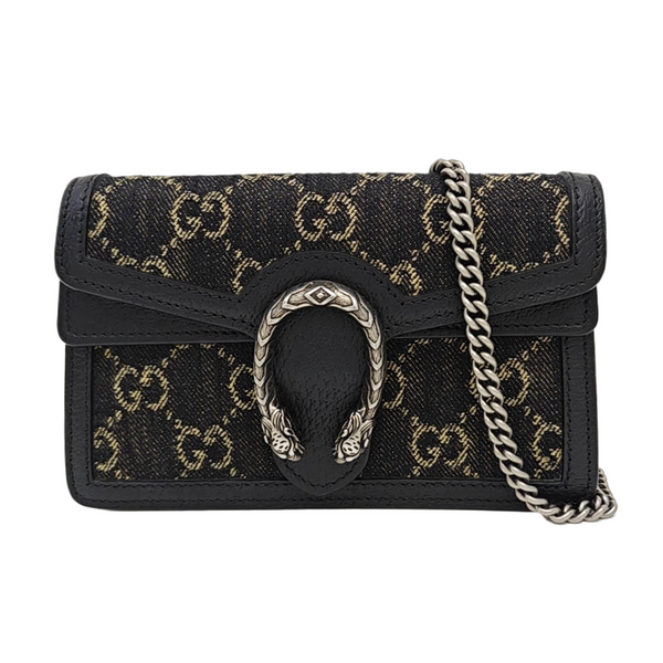 Dionysus Super Mini Monogram Denim Black