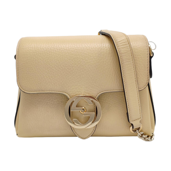 Interlocking G Mini Calfskin Beige