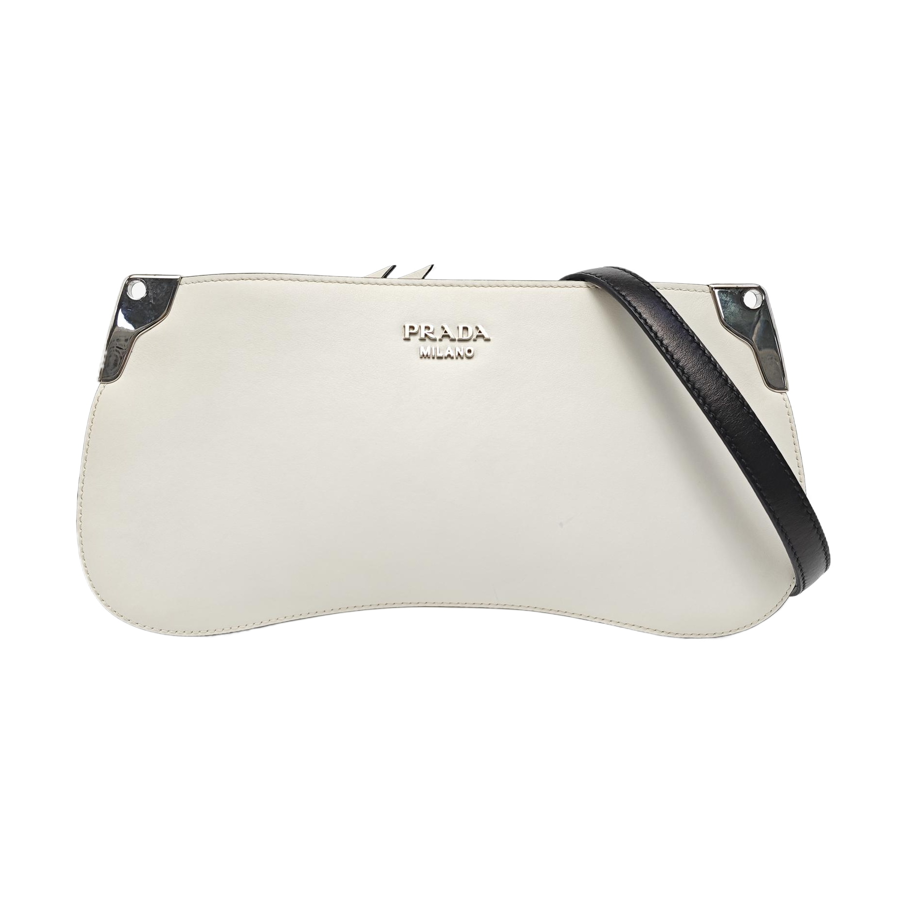 Calfskin Crossbody Bag White