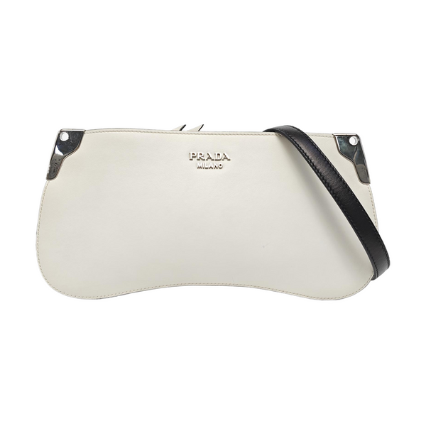 Calfskin Crossbody Bag White