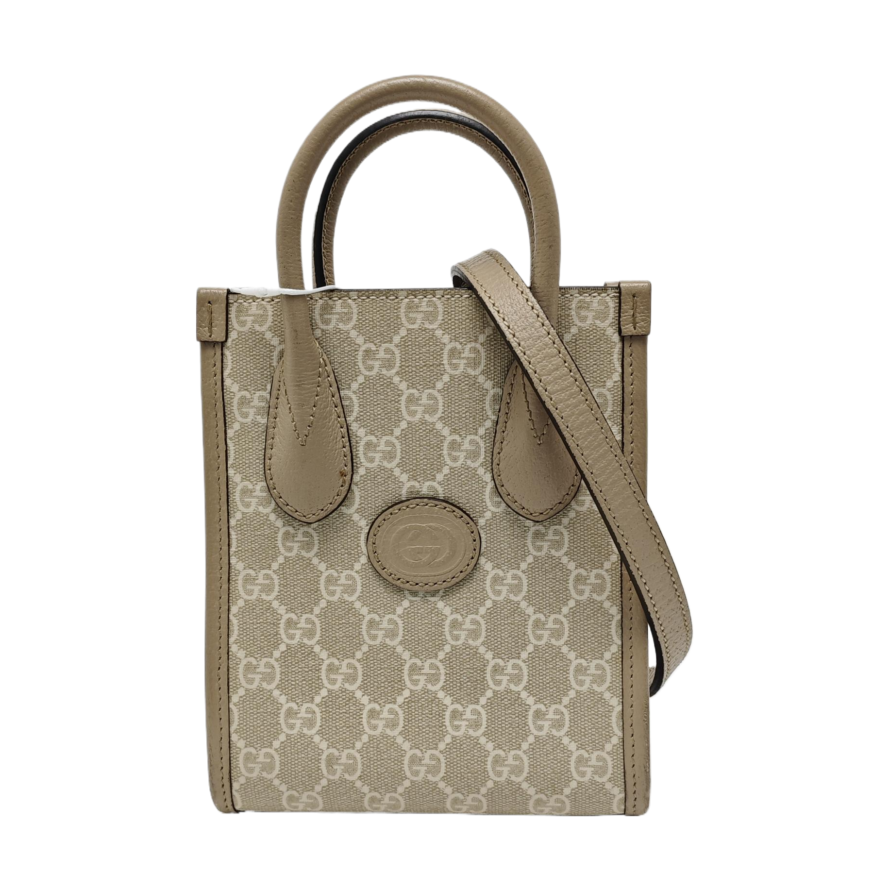 Retro Mini Monogram Coated Canvas Beige