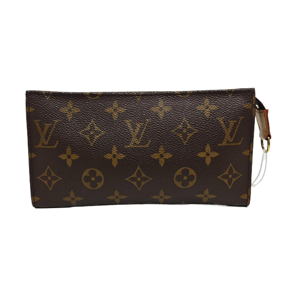 Monogram Coated Canvas Clutch Brown
