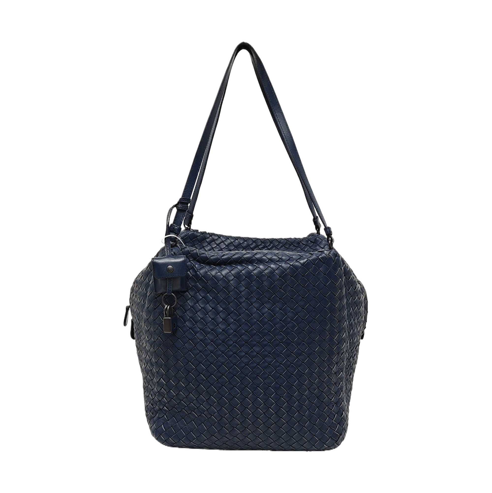Calfskin Shoulder Bag Blue