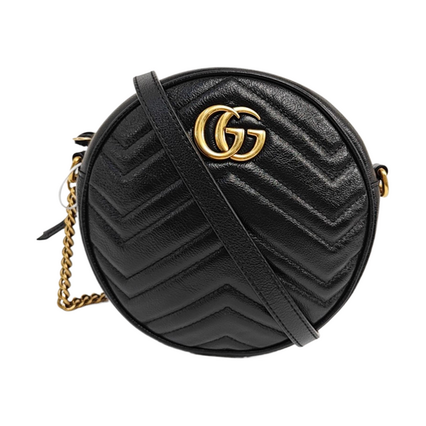 GG Marmont Mini Quilted Calfskin Black