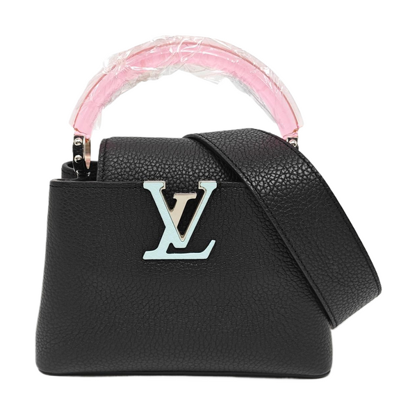 Authenticated pre-owned  CAPUCINES Mini Calfskin Black - Shoulder Bag at Looply