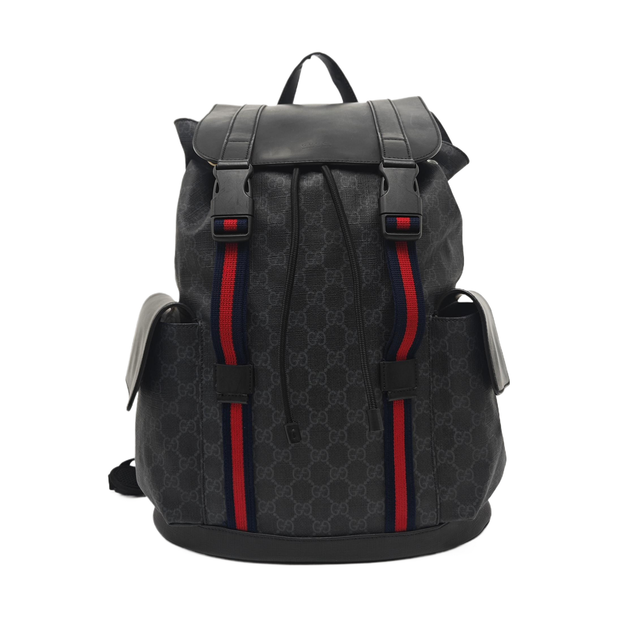 GG Supreme Monogram Coated Canvas Gray