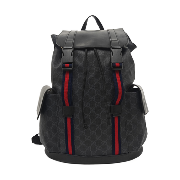 GG Supreme Monogram Coated Canvas Gray