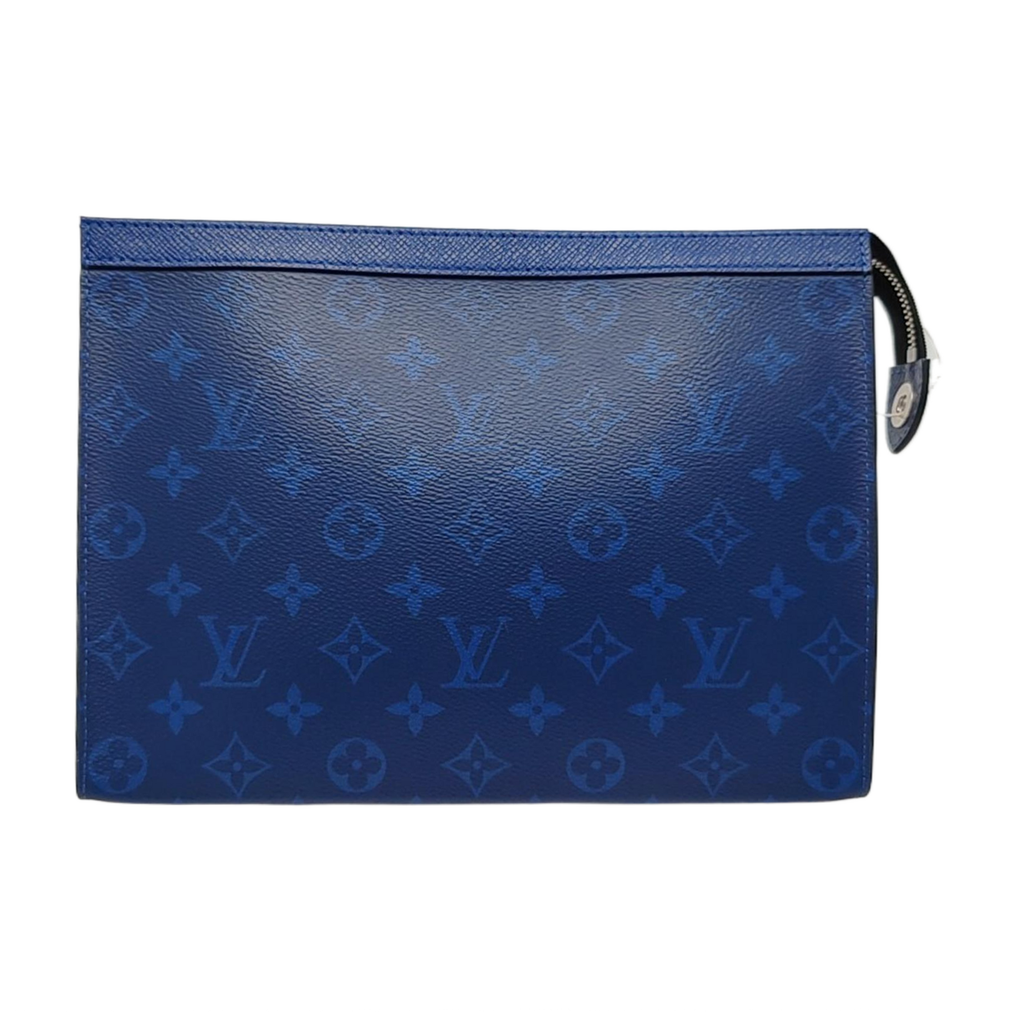 Pochette Voyag MM Monogram Coated Canvas Blue