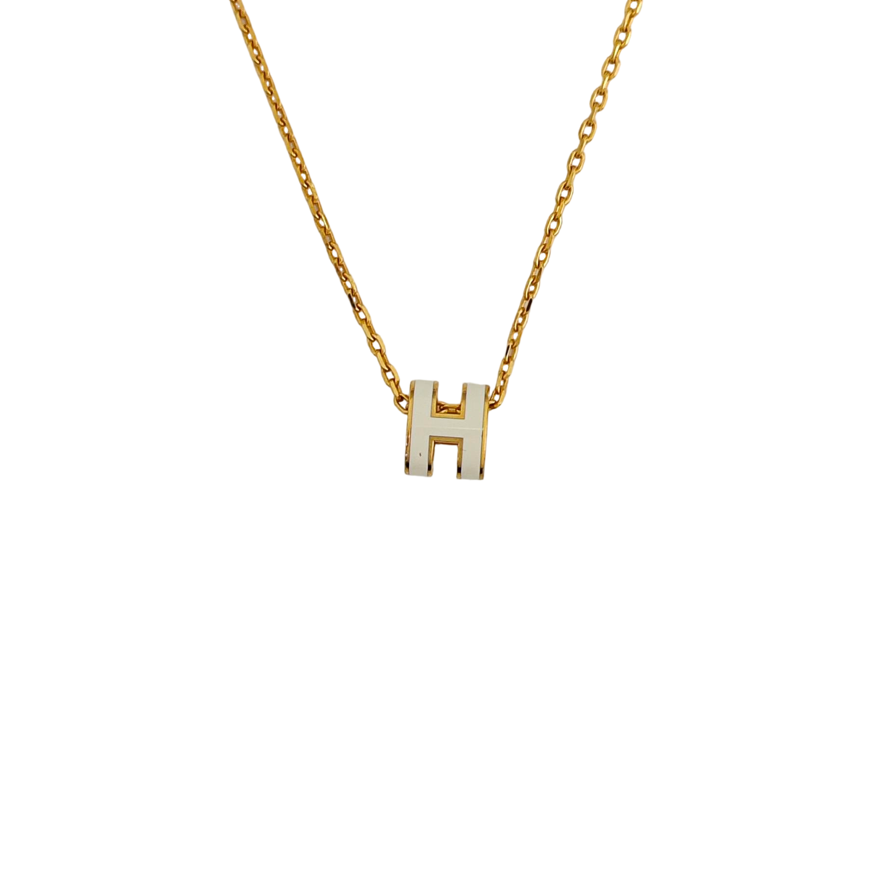 Pop H Metal Gold Necklace
