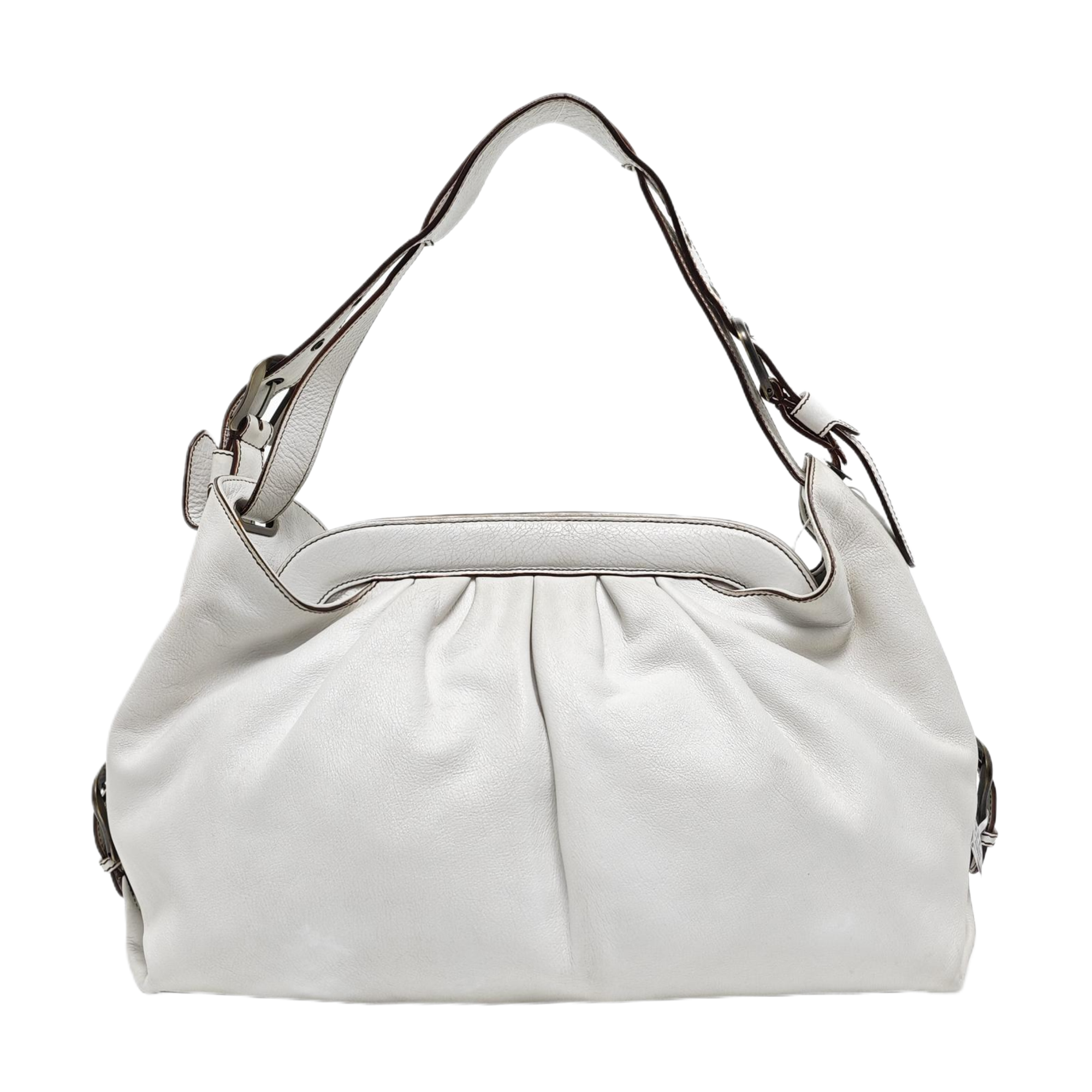 Calfskin Shoulder Bag White