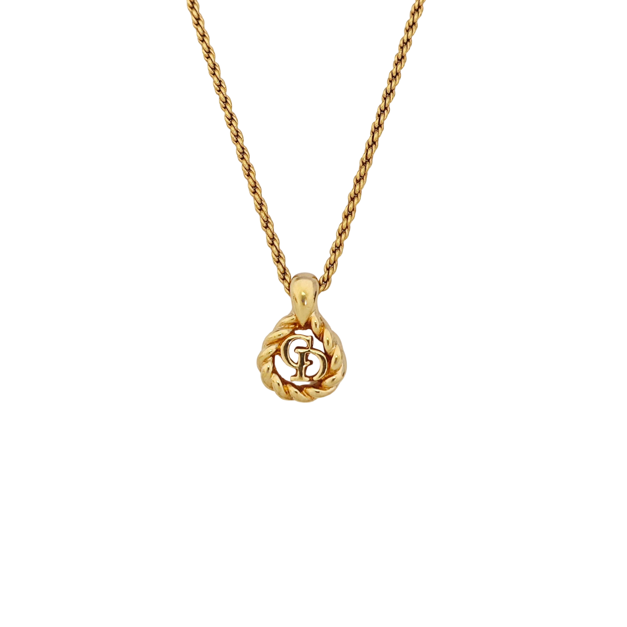 Petit CD Metal Gold Necklace