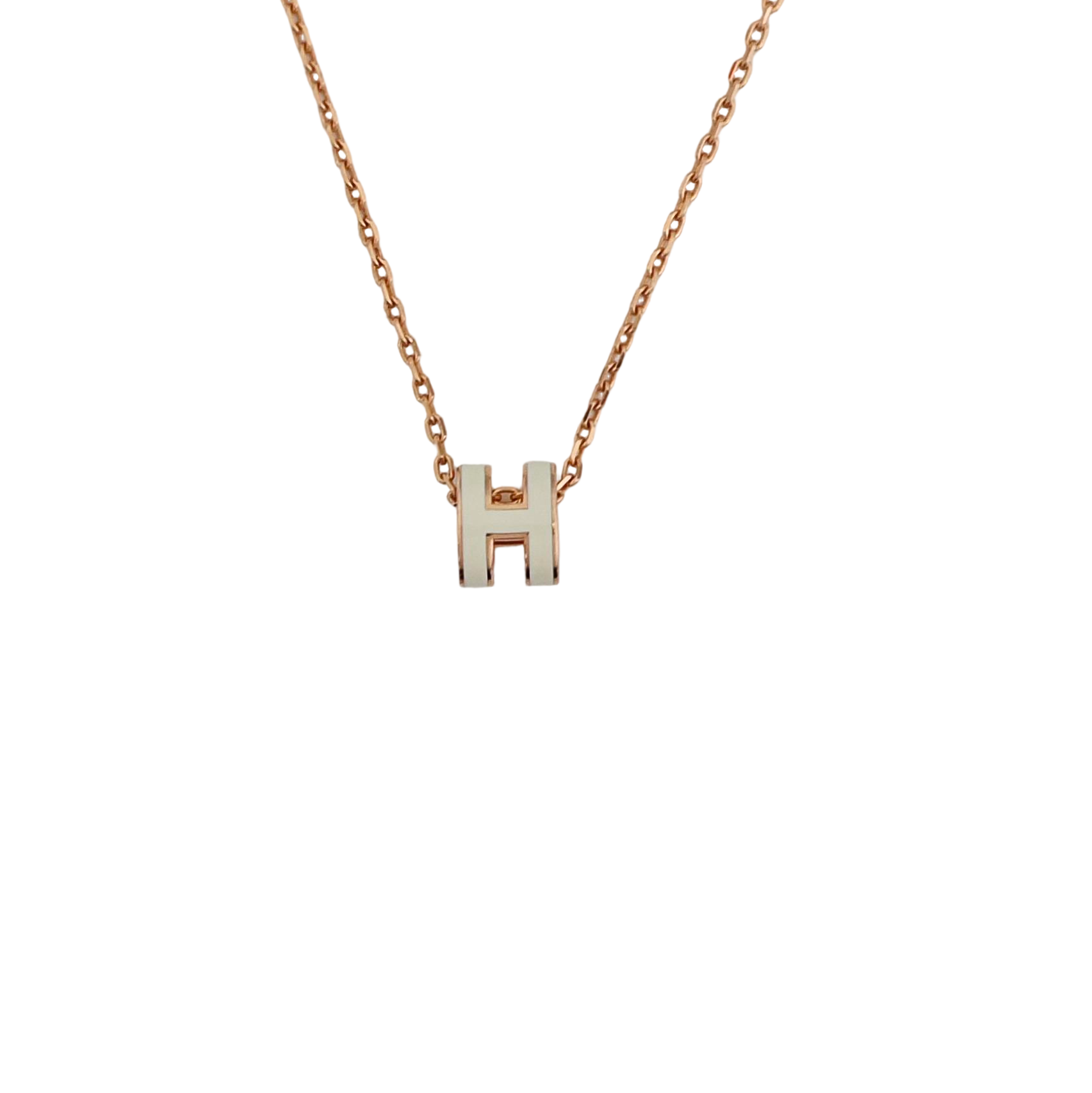 Pop H Metal Rose Gold Necklace