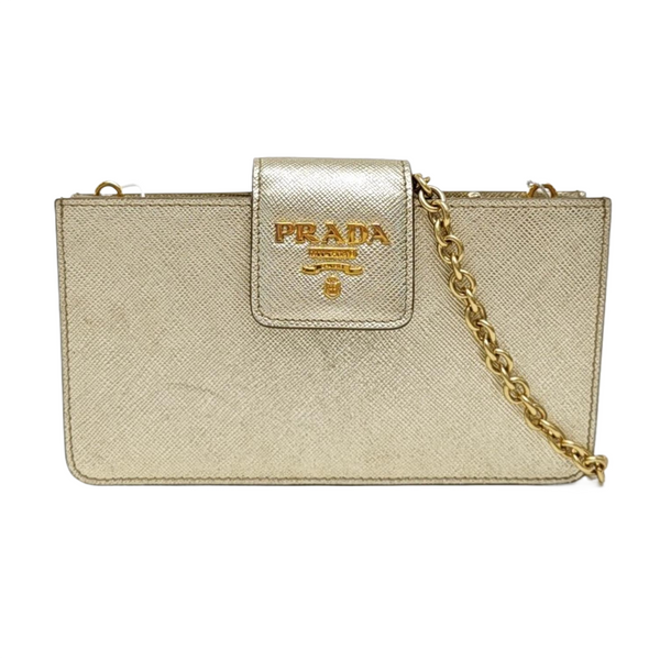 Saffiano Calfskin Shoulder Bag Beige