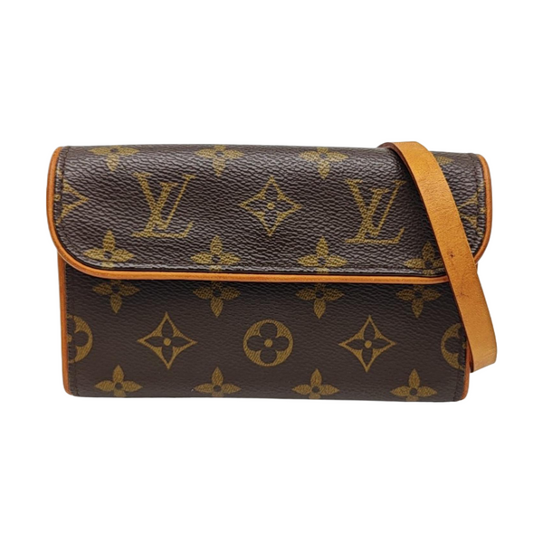FLORENTINE Monogram Coated Canvas Brown
