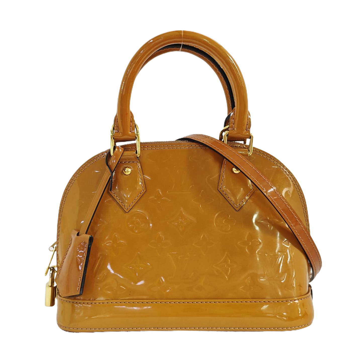 ALMA BB Monogram Patent Leather Yellow