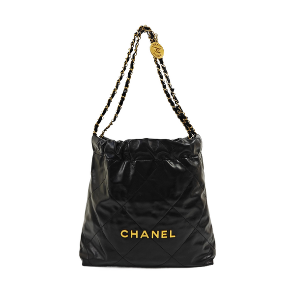 CHANEL 22 Small Quilted Calfskin Black