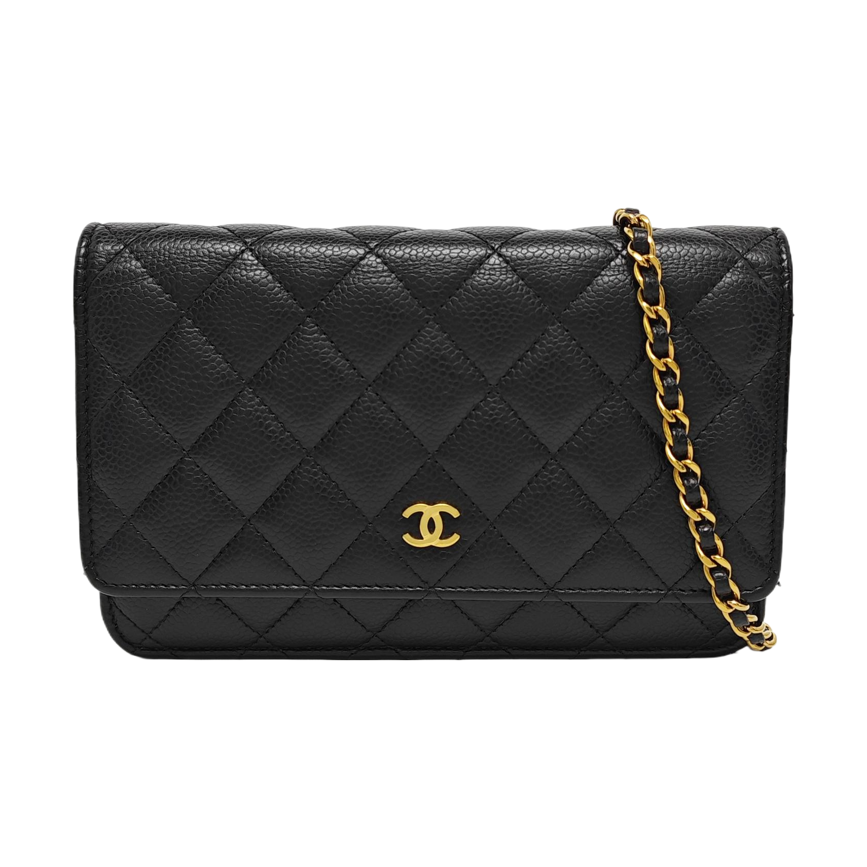 WOC Quilted Grained Calfskin Black