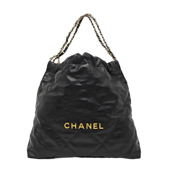 CHANEL 22 Medium Quilted Calfskin Black